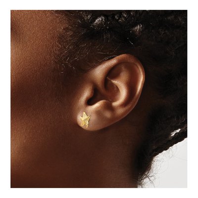 14K Yellow Gold Starfish Stud Earrings – view 4