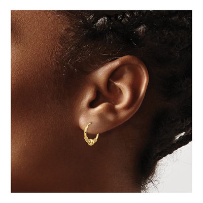 14K Yellow Gold 10mm Endless Hoop Earrings – view 4