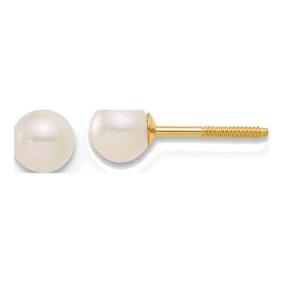 Girls' 14K Gold Pearl Necklace, Earrings & Bracelet Set – view 2