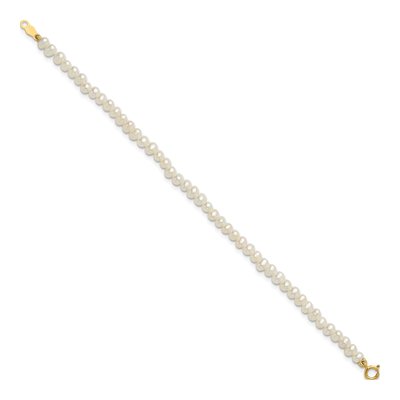 Girls' 14K Gold Pearl Necklace, Earrings & Bracelet Set – view 7