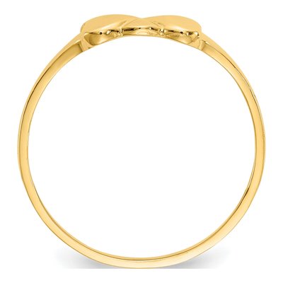 14K Yellow Gold Two Hearts Baby Ring – view 2
