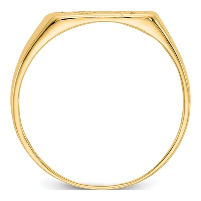 14K Yellow Gold Baby Script Ring – view 2
