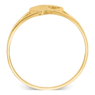 14K Yellow Gold Heart Baby Ring – view 2