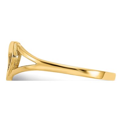 14K Yellow Gold Heart Baby Ring – view 3