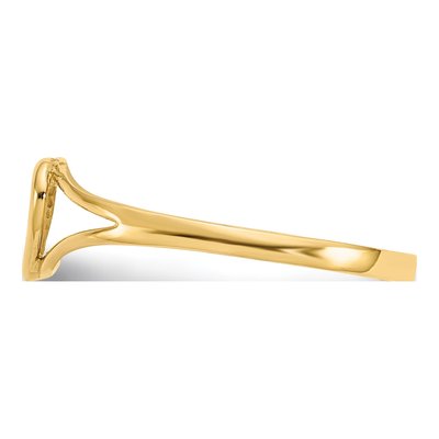 14K Yellow Gold Heart for Baby Children Ring – view 3