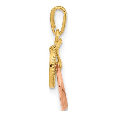 14K Yellow Gold CZ Girls' Circles Pendant – view 2