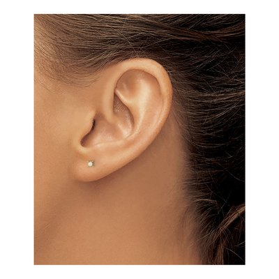 14K Yellow Gold CZ Girls' Star Little Dipper Dangle Earrings – view 4