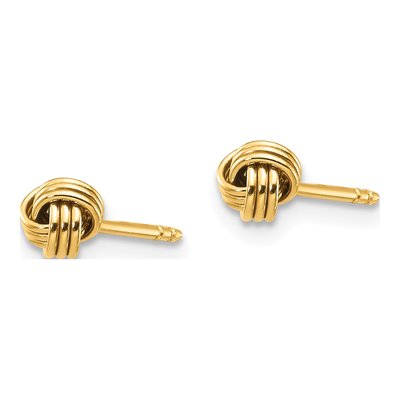 14K Yellow Gold Love Knot Stud Earrings – view 3