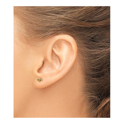 14K Yellow Gold Love Knot Stud Earrings – view 4