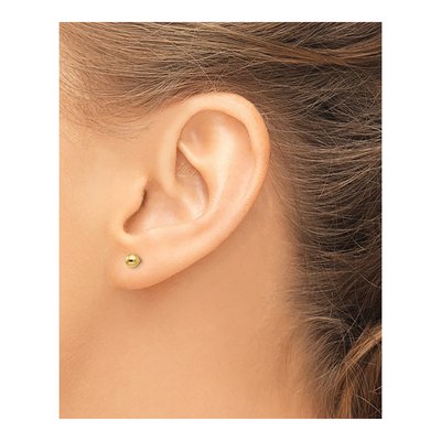 14K Yellow Gold Ball Screwback Stud Earrings – view 4