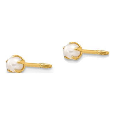 14K Yellow Gold Freshwater Cultured Pearl Reversible Stud Earrings – view 2