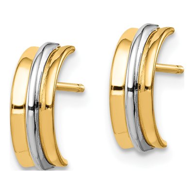 14K Yellow Gold Button Stud Earrings – view 3