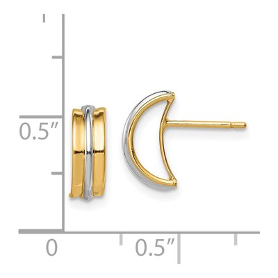 14K Yellow Gold Button Stud Earrings – view 5