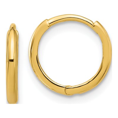 14K Yellow Gold 12mm Small Hoop Earrings