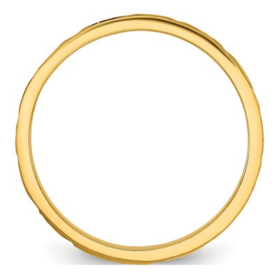 14K Yellow Gold Zig-Zag Baby Ring – view 2