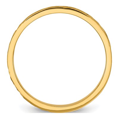 14K Yellow Gold Diamond-Cut Baby Ring – view 2