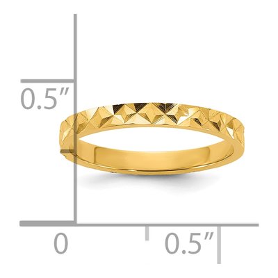 14K Yellow Gold Diamond-Cut Baby Ring – view 4