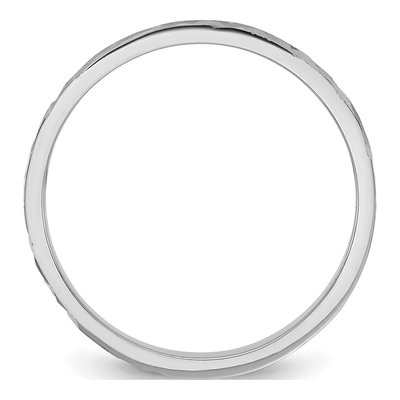 14K White Gold Diamond-Cut Baby Ring – view 2