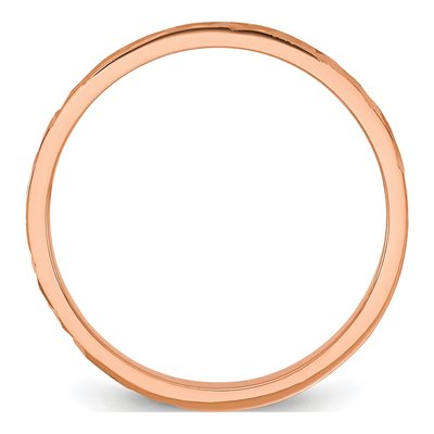 14K Rose Gold Diamond-Cut Baby Ring – view 2