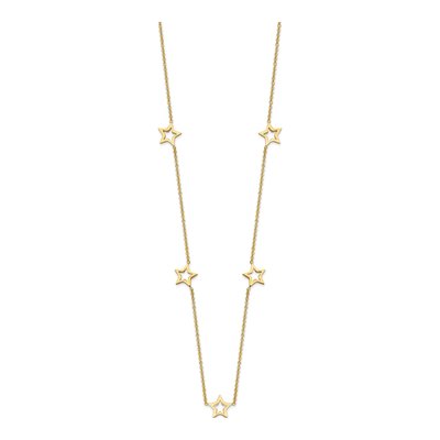 14K Yellow Gold Open Stars Necklace – view 3