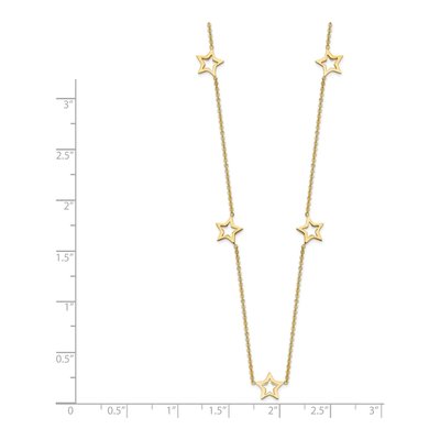 14K Yellow Gold Open Stars Necklace – view 5