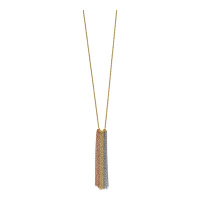 14K Tri-Color Gold Dangle Pendant Necklace – view 3