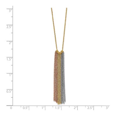 14K Tri-Color Gold Dangle Pendant Necklace – view 4