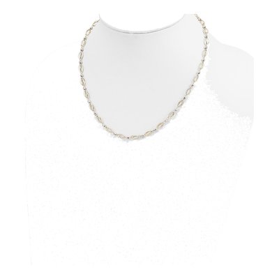 14K Two-Tone Gold 4mm 18-Inch Oval Mirror Link Chain – view 5
