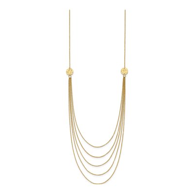 14K Yellow Gold 5-Layer Bib Necklace – view 3