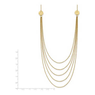 14K Yellow Gold 5-Layer Bib Necklace – view 4
