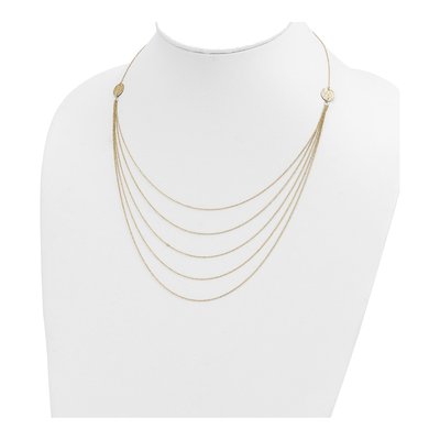 14K Yellow Gold 5-Layer Bib Necklace – view 5
