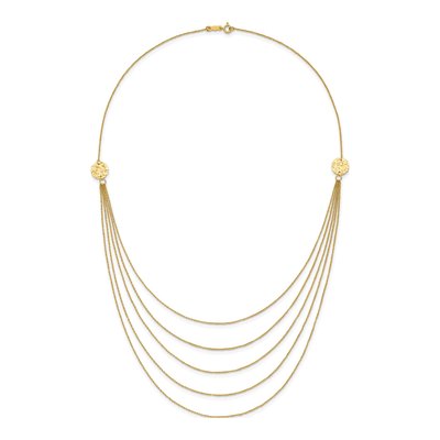 14K Yellow Gold 5-Layer Bib Necklace – view 6