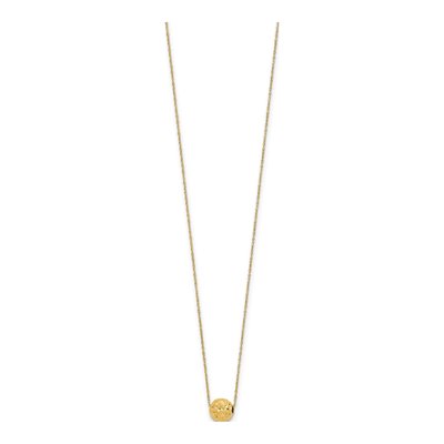 14K Yellow Gold Textured Necklace – view 3