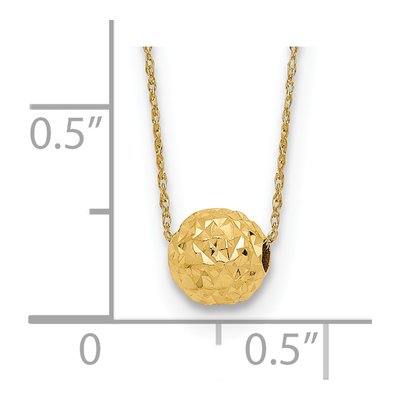 14K Yellow Gold Textured Necklace – view 4