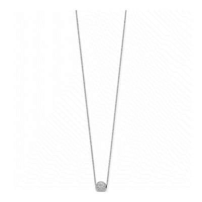 14K White Gold Textured Necklace – view 3