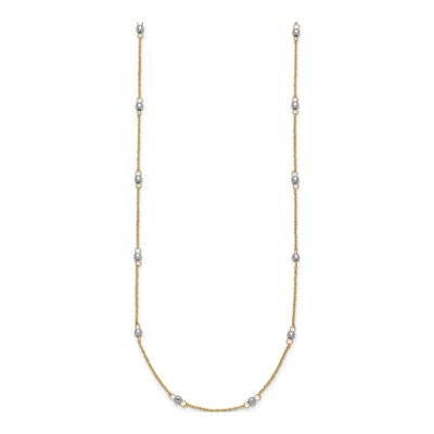 14K Two-Tone Gold Ropa Mirror Necklace – view 3