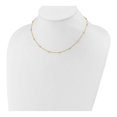 14K Two-Tone Gold Ropa Mirror Necklace – view 4