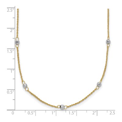 14K Two-Tone Gold Ropa Mirror Necklace – view 6