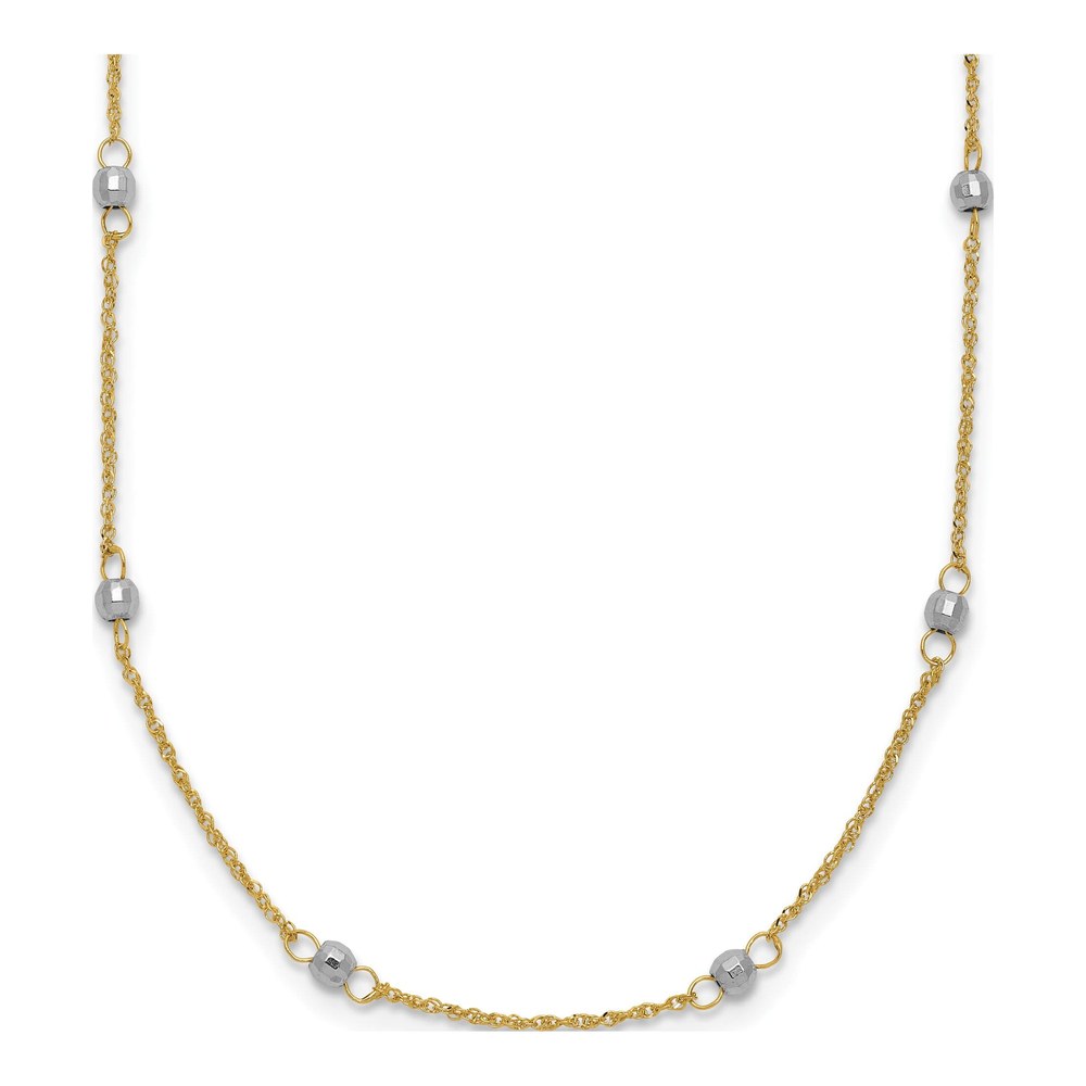 14K Two-Tone Gold Ropa Mirror Necklace