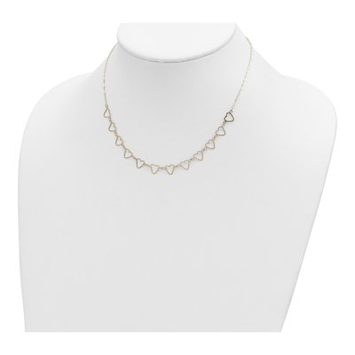 14K Yellow Gold Open Heart Necklace – view 5