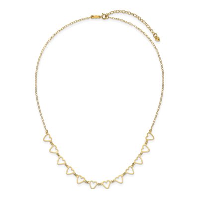 14K Yellow Gold Open Heart Necklace – view 6