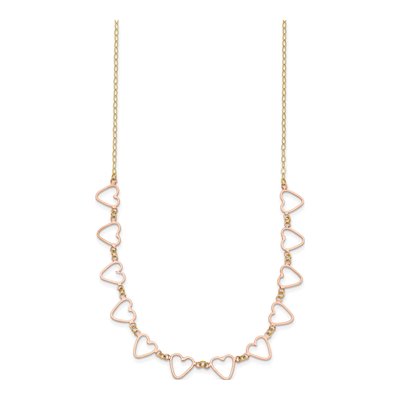 14K Two-Tone Gold Oval Cable Necklace – view 3