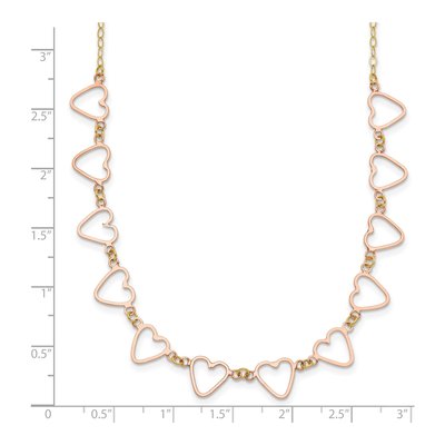 14K Two-Tone Gold Oval Cable Necklace – view 4