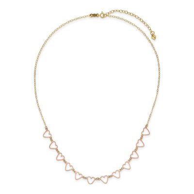 14K Two-Tone Gold Oval Cable Necklace – view 5