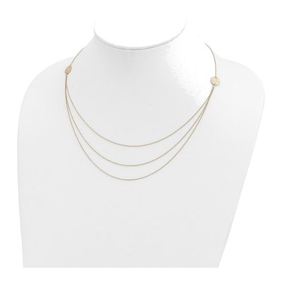 14K Yellow Gold 3-Layer Ropa Bib Necklace – view 5