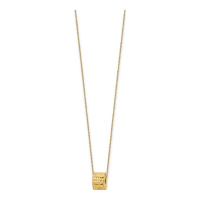 14K Yellow Gold Rope Pendant Necklace – view 3