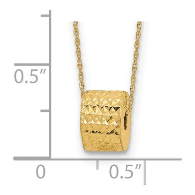 14K Yellow Gold Rope Pendant Necklace – view 4