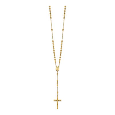 14K Yellow Gold Rosary Necklace – view 3