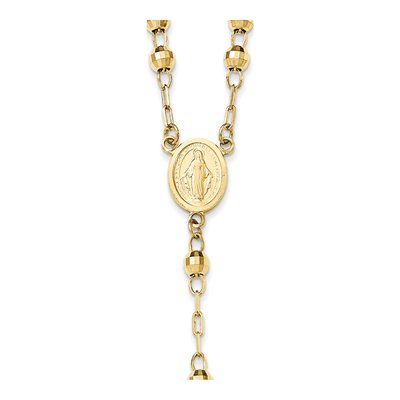 14K Yellow Gold Rosary Necklace – view 4