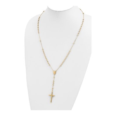 14K Yellow Gold Rosary Necklace – view 5